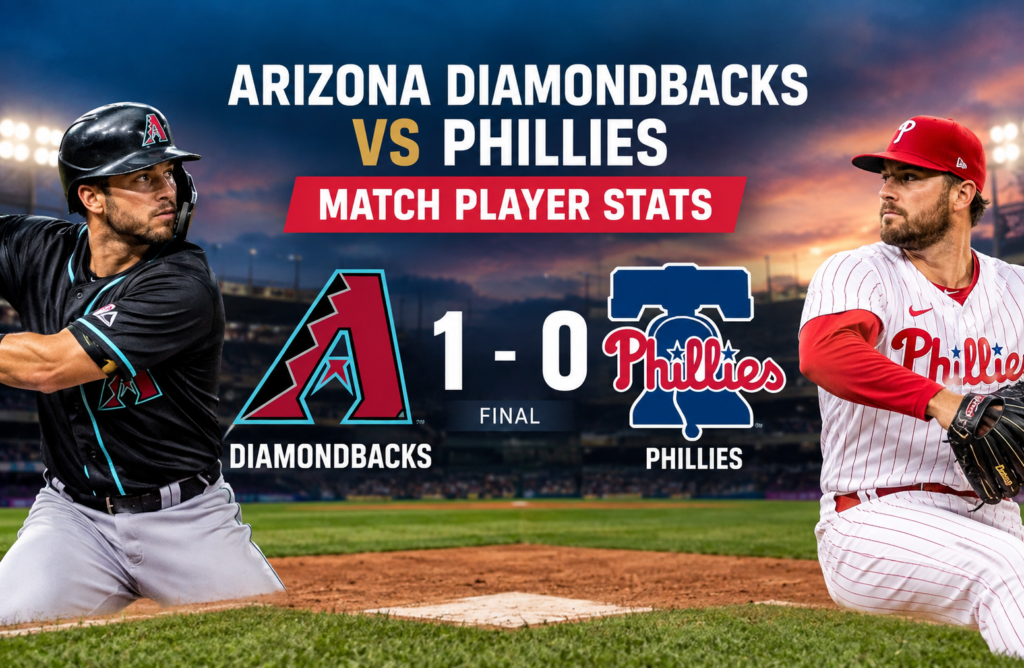 Arizona Diamondbacks vs Phillies Match Player Stats