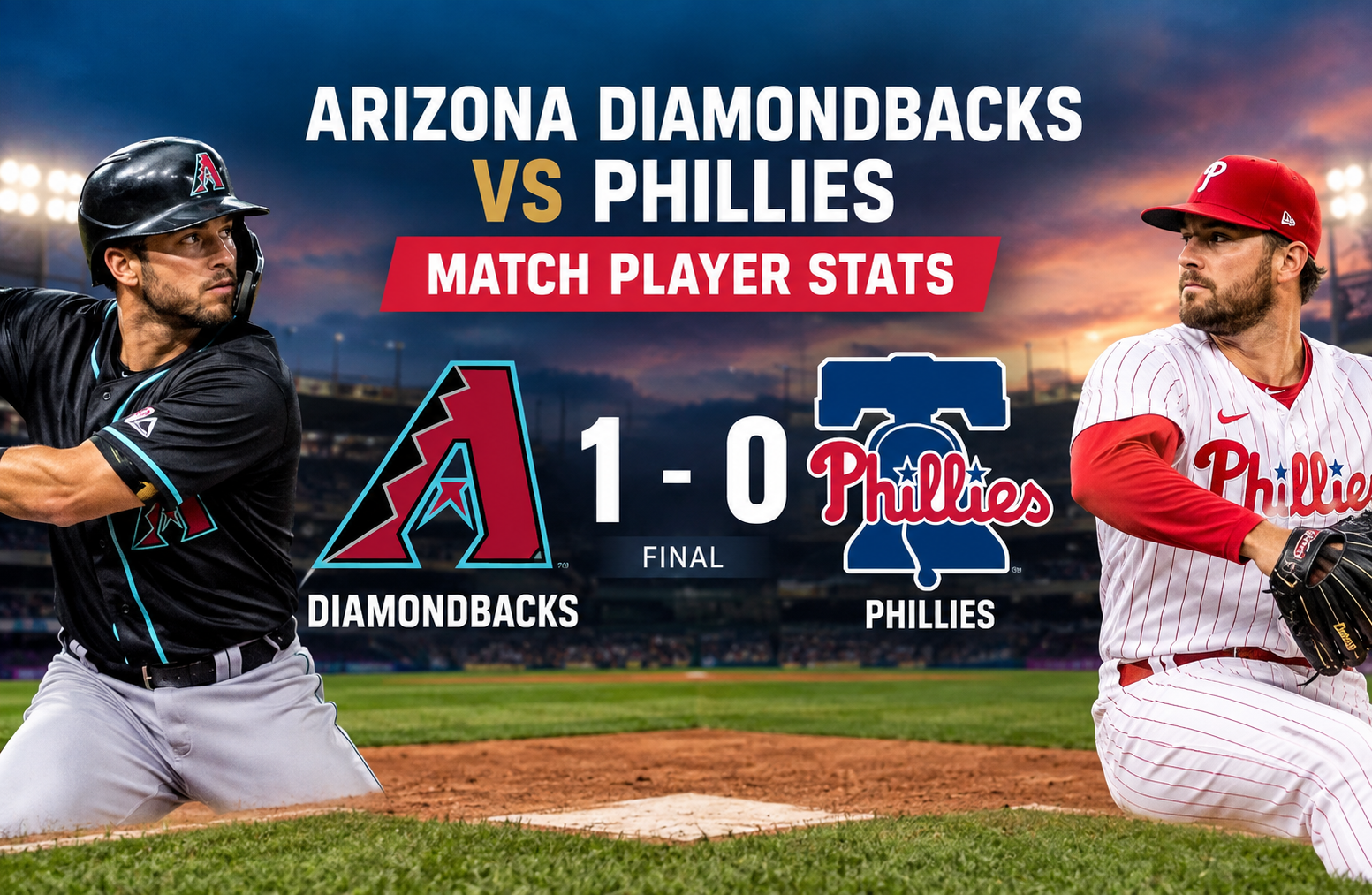Arizona Diamondbacks vs Phillies Match Player Stats