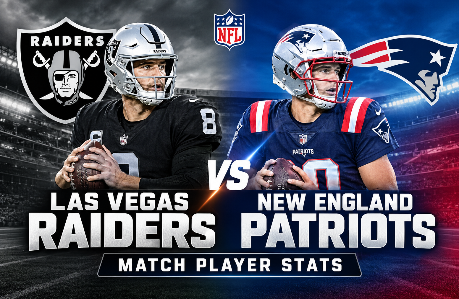 Las Vegas Raiders vs New England Patriots Match Player Stats