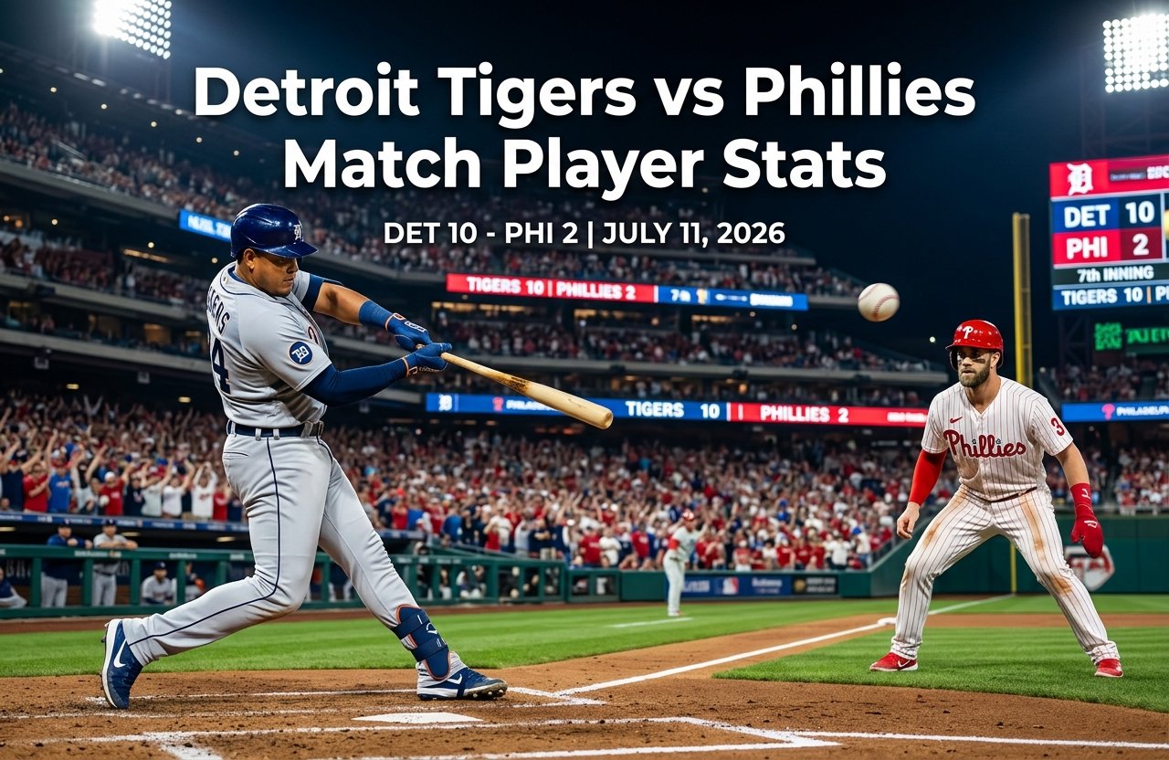 Detroit Tigers vs Phillies Match Player Stats