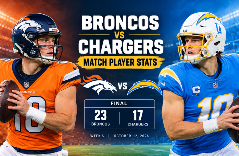 Chargers vs Denver Broncos Match Player Stats