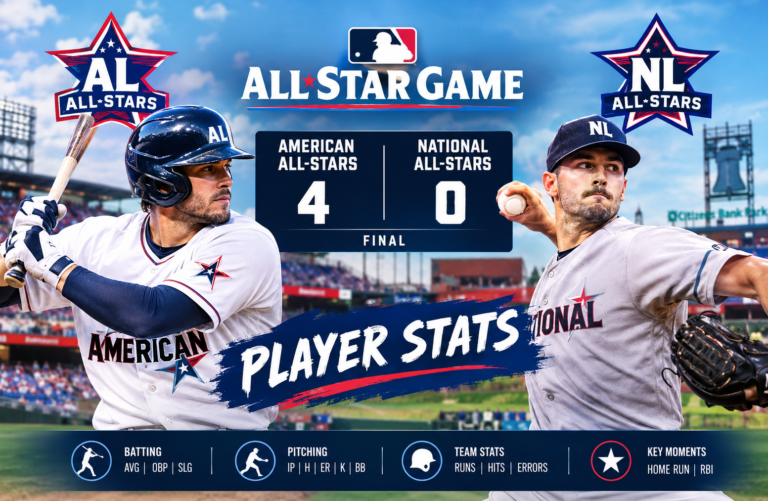 al all-stars vs nl all-stars match player stats