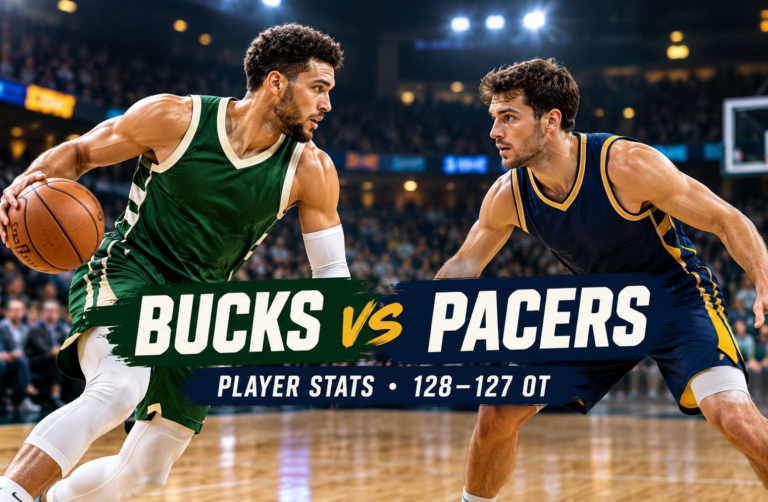 pacers vs milwaukee bucks match player stats