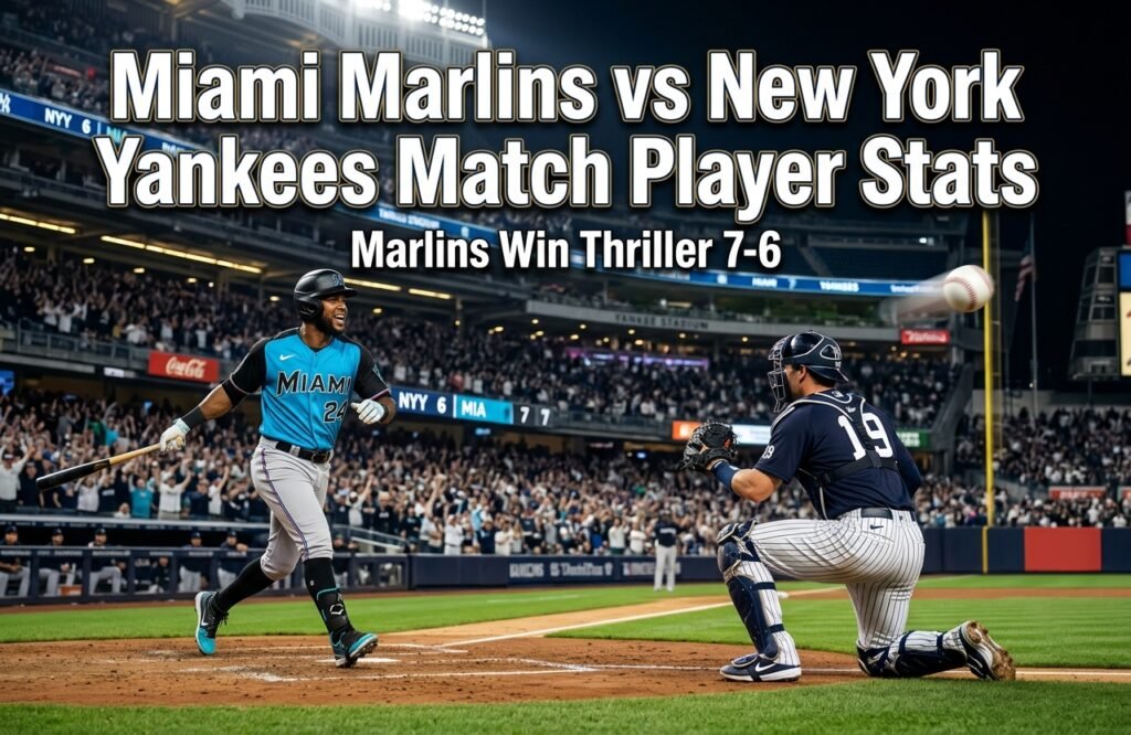 Miami Marlins vs New York Yankees Match Player Stats