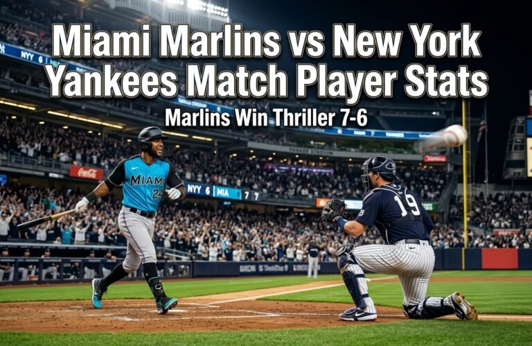 Miami Marlins vs New York Yankees Match Player Stats