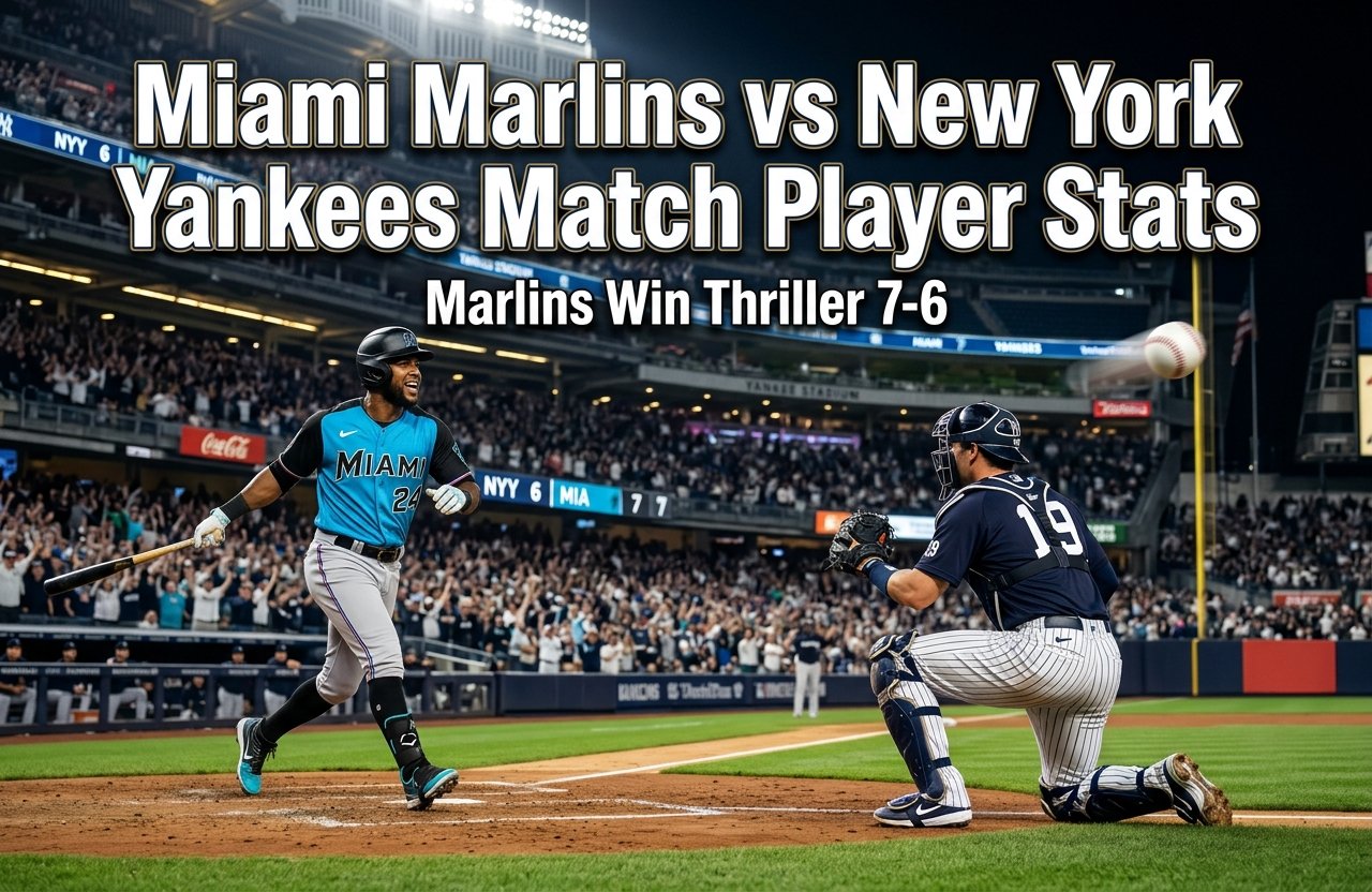 Miami Marlins vs New York Yankees Match Player Stats