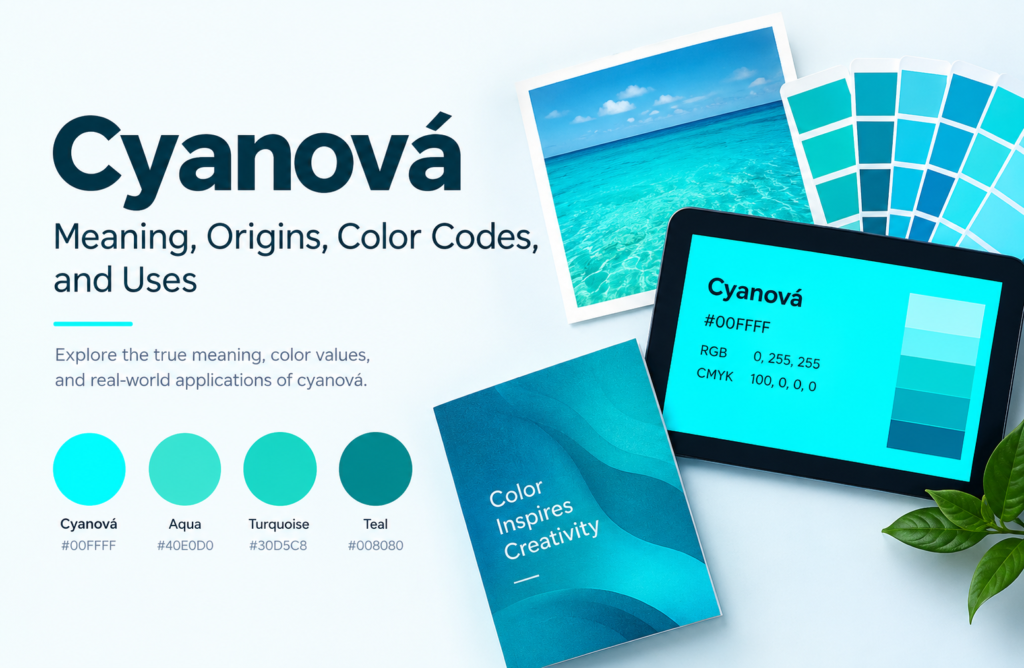 Cyanová: Meaning, Origins, Color Codes, and Uses