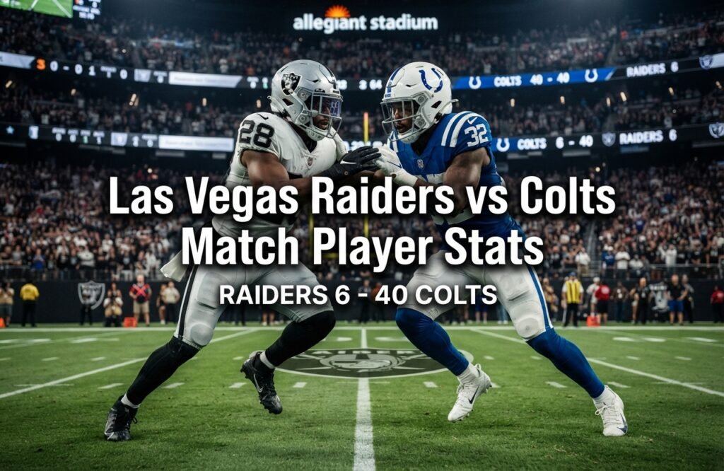 Las Vegas Raiders vs Colts Match Player Stats