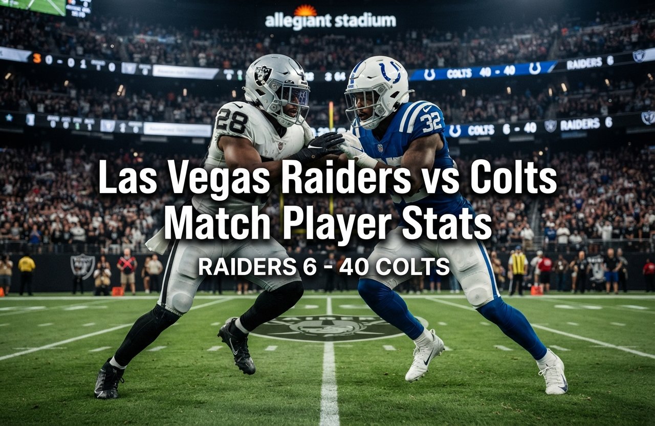Las Vegas Raiders vs Colts Match Player Stats