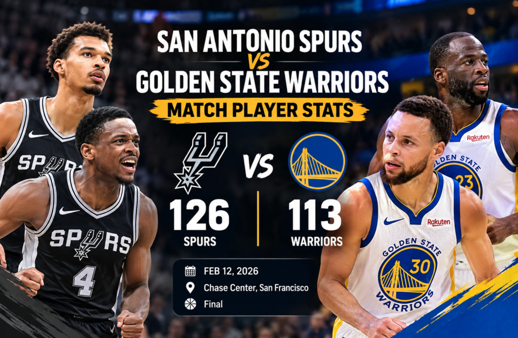 San Antonio Spurs vs Golden State Warriors Match Player Stats