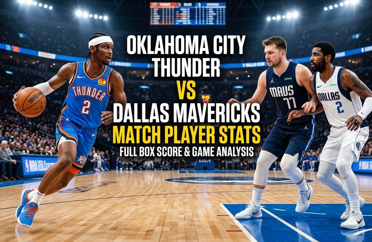 Oklahoma City Thunder vs Dallas Mavericks Match Player Stats